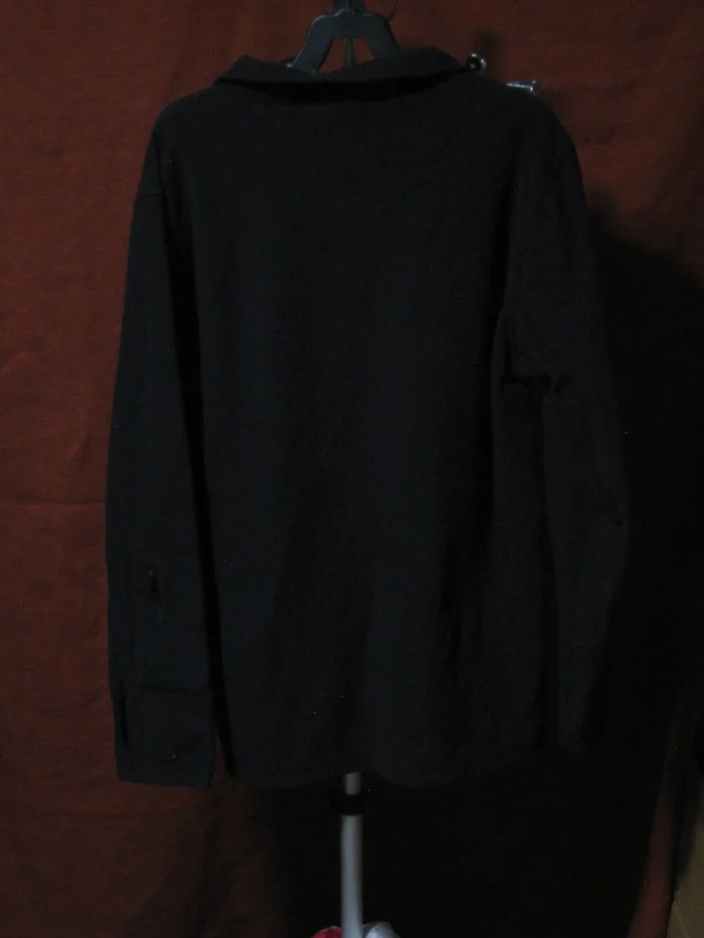 The North Face Black Performance Quarter Zip Fleece Jacket Sleeve Pocket Mens L